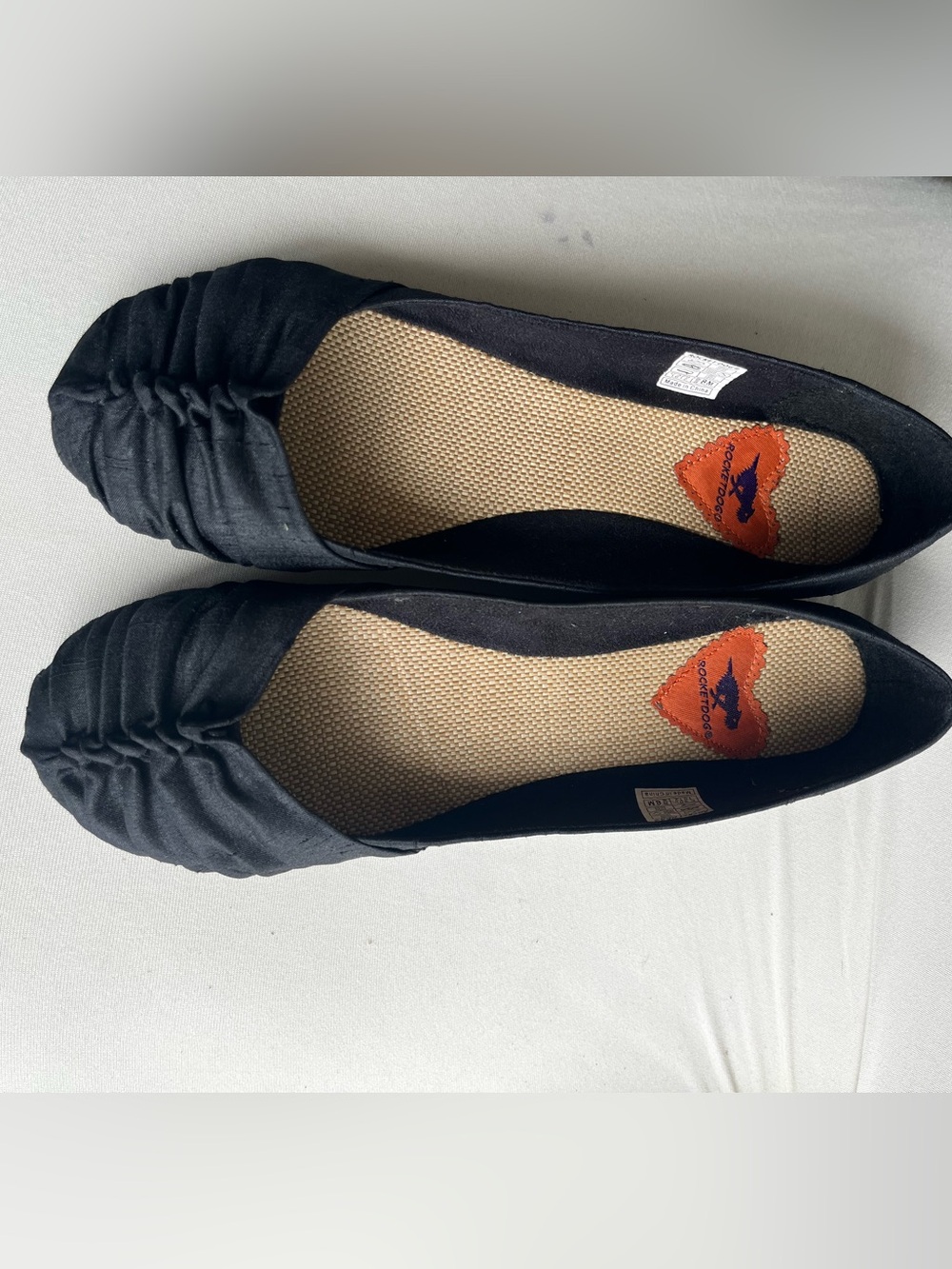Rocket Dog Black Ruched Ballet Flats